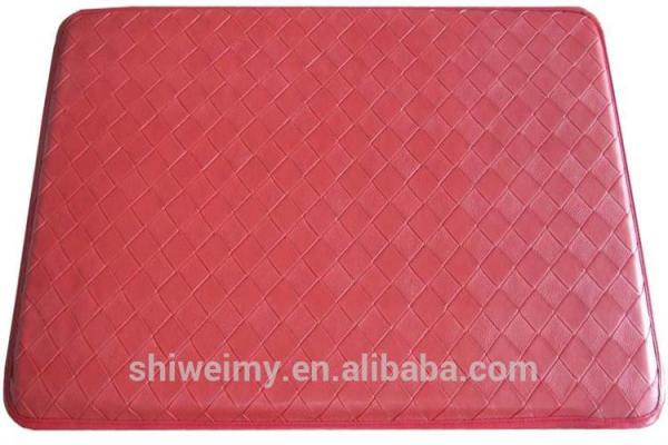 Plaid surface PU with NBR anti-fatigue kitchen feet mat