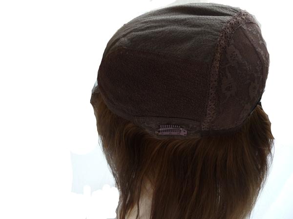Résistant à la chaleur à ondes droites cheveux humains Perruques à densité moyenne avec des cheveux de bébé