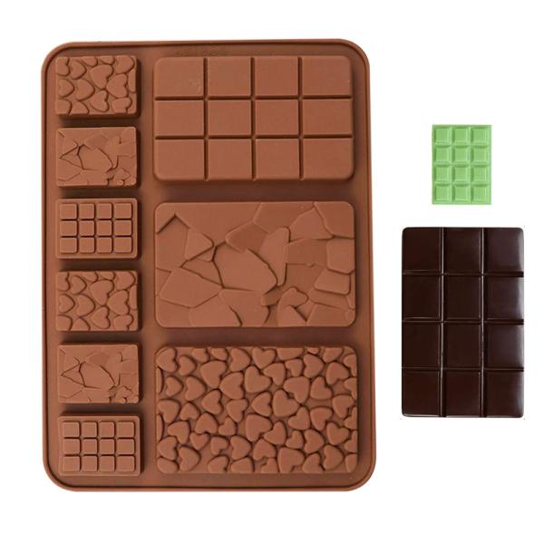 MHC Christmas Deep Dubai Chocolate Bar Mould Custom Big Rectangle Silicone Chocolate Mold