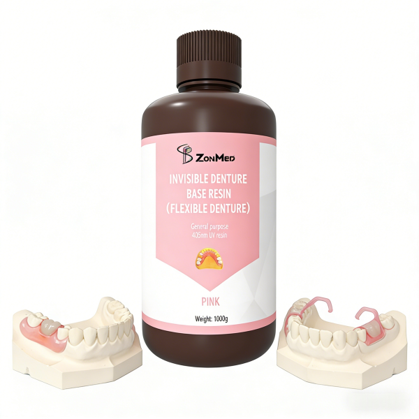 Transparent Red Invisible Denture Base Resin Flexible Denture Ensuring High Elasticity and High Precision for Comfortable