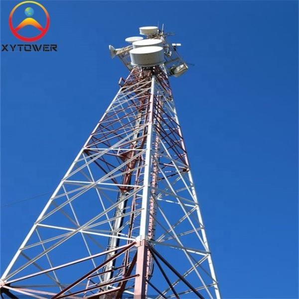 50 Meter Hot Dip Galvanized Angular 5G Internet Antenna Communication Tower