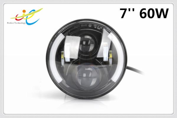wrangler accessories 7 inch round led headlights drl 60w jeep half angle eyes headlight