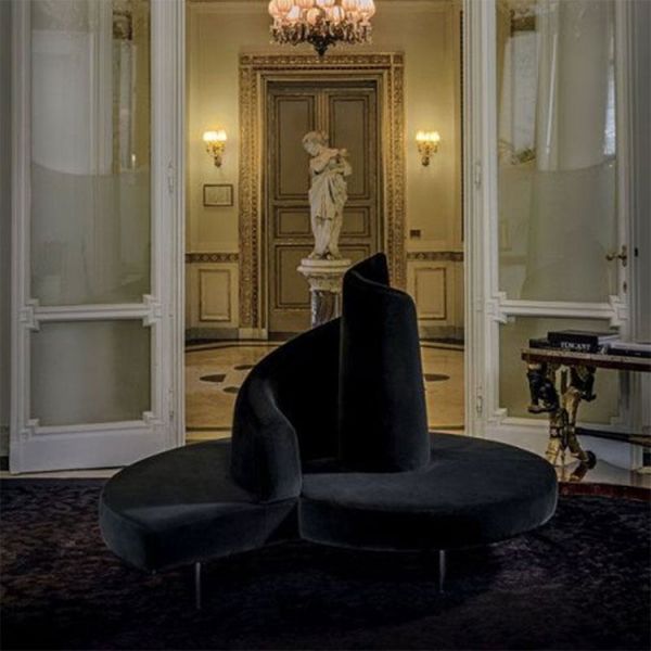 Modern Artistic Design Velvet Public Area Sofa for Home Hotel Lobby and Mall