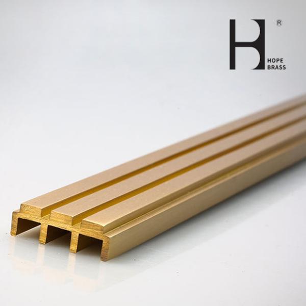 Brass Stair Nosing Brass Anti Slip Extruding Stair Edge Protection Copper Alloy Brass Extruding Profiles