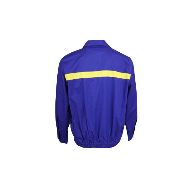 240 GSM Blue Contrast Yellow Workwear Jacket 65% Polyester 35% Cotton Twill 3/1