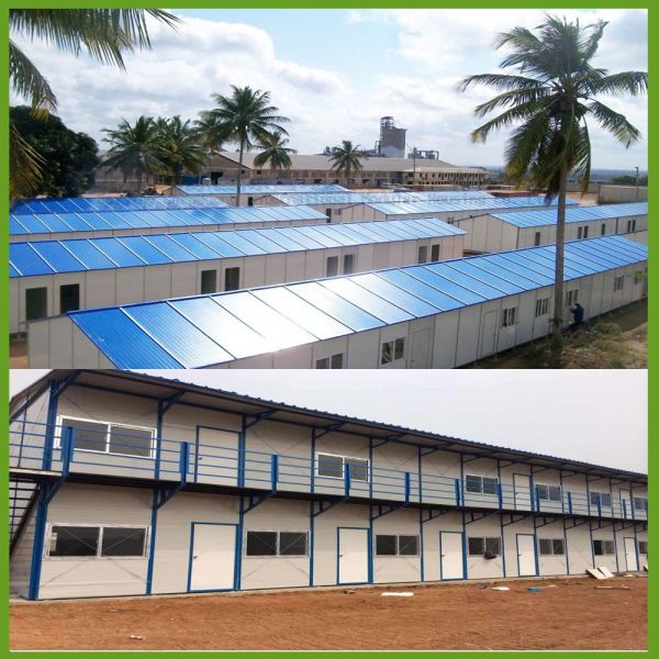 Low cost light steel frame prefab camp construction site accommodation house