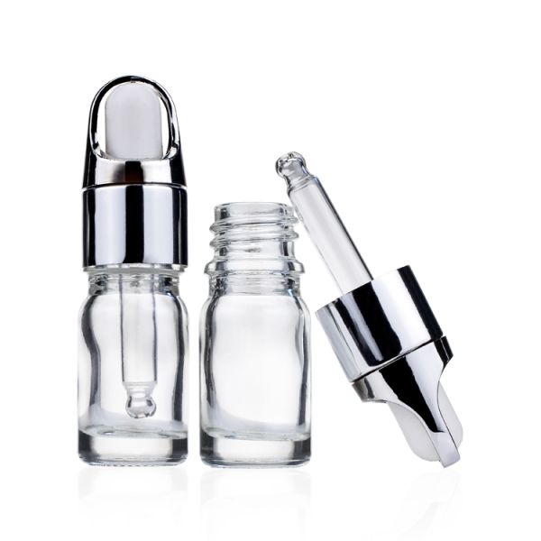 Gold Dropper 5ml Oil Dropper Glass Bottle Transparent For Personal Care