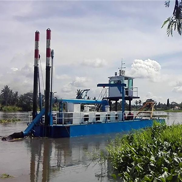 River Course Testing Cutter Suction Dredger 298kw with Water Flow Meter