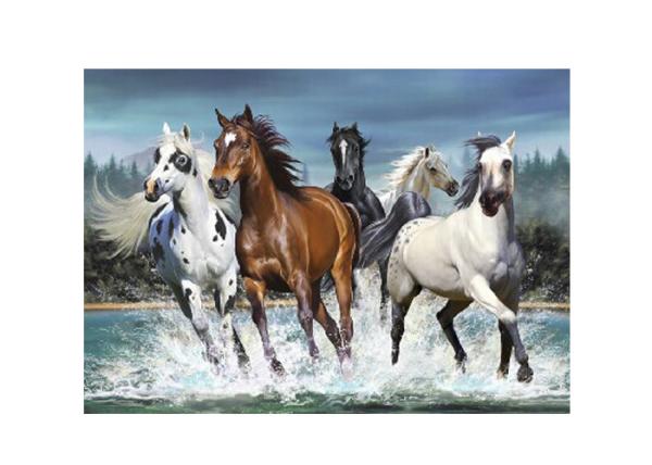Runnig Horse 3D Lenticular Pictures For House Decorative 0.6mmPET