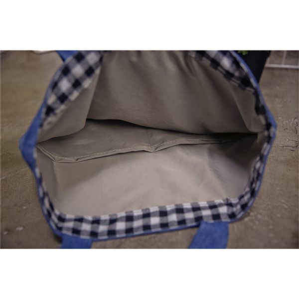 Playful denim shoulder bag printing canvas bag large capacity Meng Mei casual female