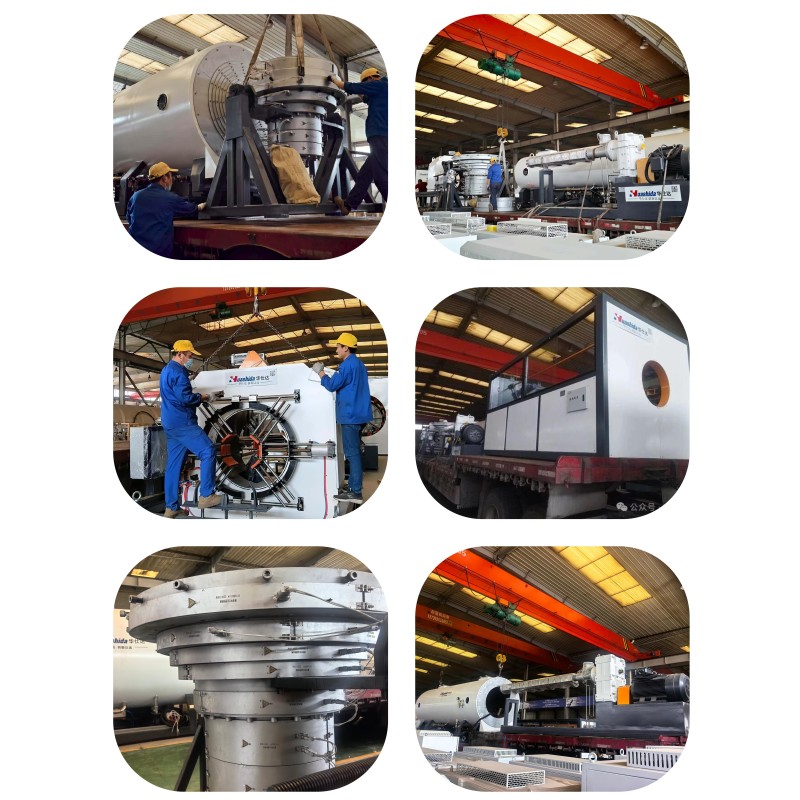 PE Pre-Insulated Pipe Production Line with Vacuum Calibrating Technology