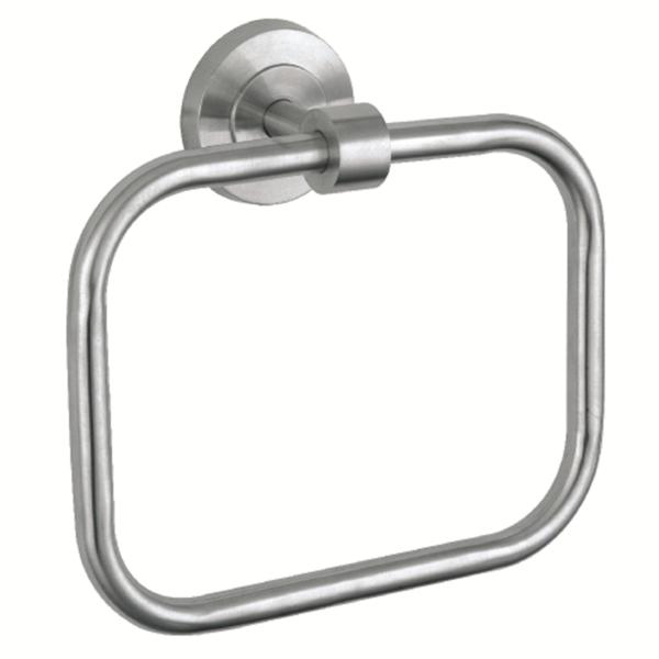 Modern Square Bathroom Towel Rings Sus 304 Stainless Steel Bathroom Hanger Wall Mount