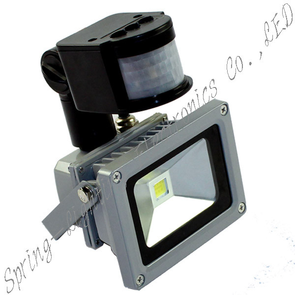 Aluminum 10W PIR LED Floodlights , High CRI Billboard Lighting with VDE 3×1mm2 Power Line
