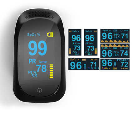 Class II OLED Display Oxygen Pulse Oximeter With 3mmHg Accuracy