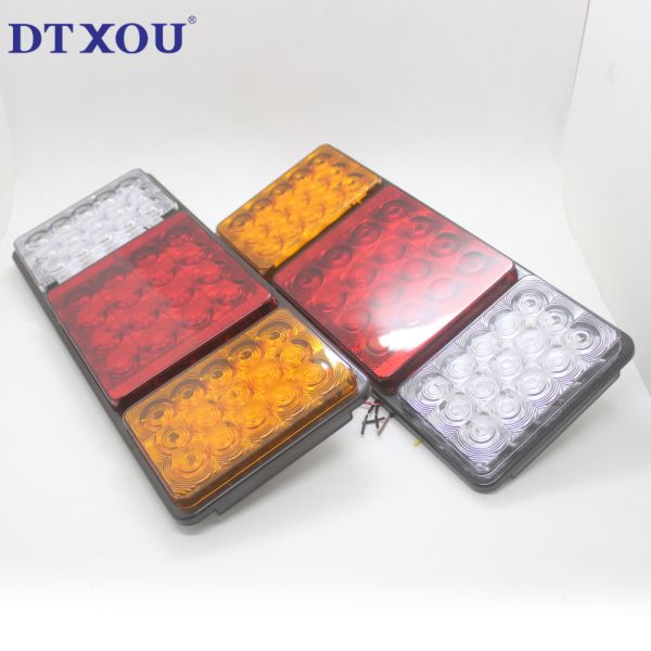High Efficiency Energy Saving Ip67 Waterproof 12v 24v Amber Red White Color Three Lens Combination Tail Light