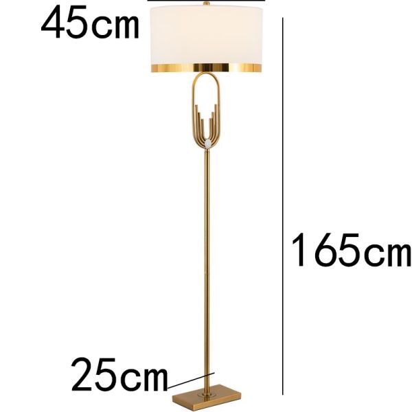 Creative U Shape Metal Tubular Floor Lamp Phnom Penh Lampshade Gold Floor Lamp(WH-MFL-24)