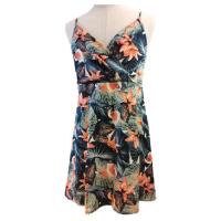 Vestido maxi floral muy escotado por detrás sin mangas con tirante y espalda descubierta del OEM del verano