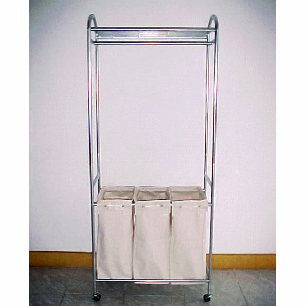 Chariot de camion de blanchisserie de Chrome d'hôtel avec le sac de rebut de