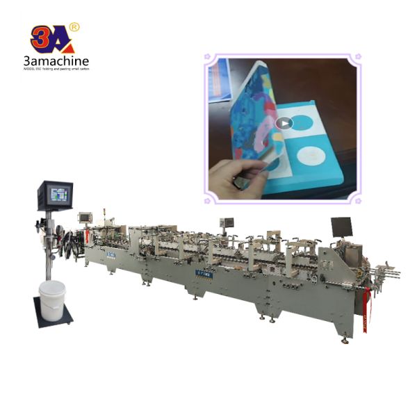 Folder Gluer Machine for Hard Cover Book Making Incorporating Water Soluble Cold Glue