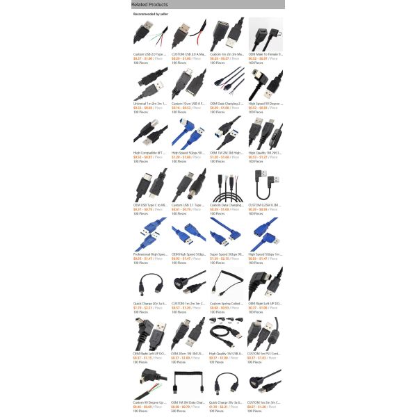 1m  2m 1 Male to 2 Female Y Shape USB Splitter Cable for Charging