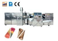 PLC 14kg/rolo Sugar Cone Making Machine Egg da hora que forma a máquina