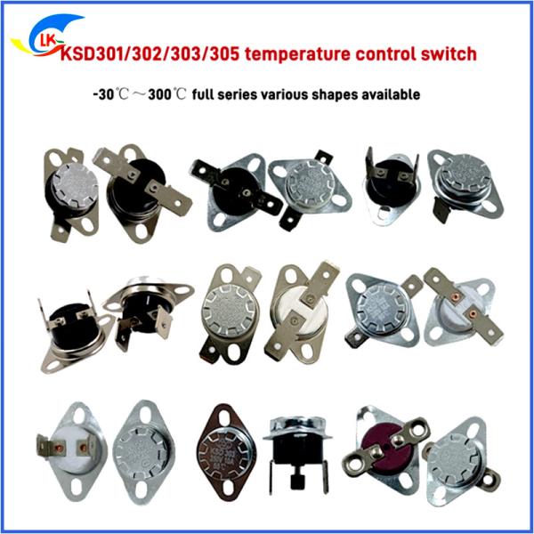 KSD301 250V 10A/16A/20A Temperature Control Switch Normally Closed / Normally Open 80 Degrees