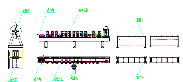 1mm Galvanized Coils Stud and Track Roll Forming Machine Chain Transmission