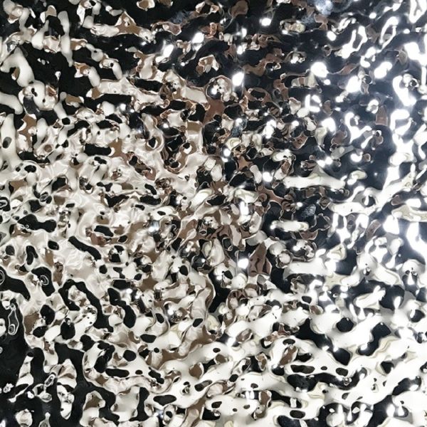 Hoja de acero inoxidable de onda de agua grado 201 304 430 espejo de oro 8K acabado de espejo