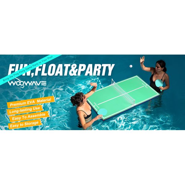 Outdoor Entertainment PingPong Table Pool Party Game with Floating Tray Table