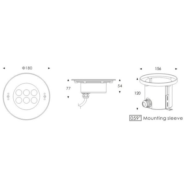 C4YB0657 C4YB0618 6 * света бассейна СИД 2W, легкие устанавливают света фонтана СИД подводные