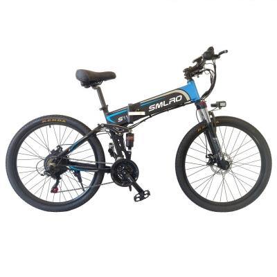 6061 Alu Frame 26 Inch Electric Folding Bike 48V Brushless Geared