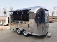 Reboque de alimentação móvel de luxo Airstream Reboque de camião de alimentação de rua multifuncional
