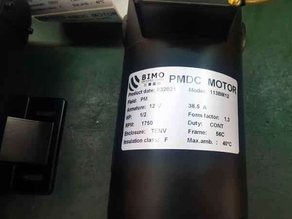 Moteur à courant continu de 12V 24V 1/2HP 1750R NEMA 56C TENV