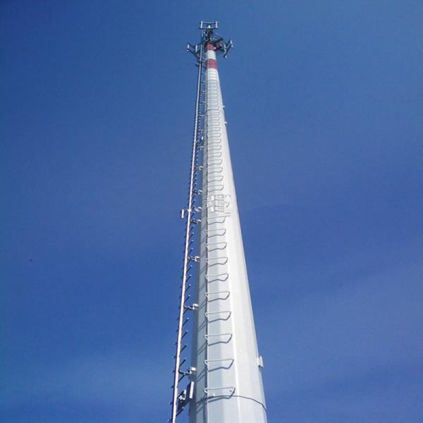 Autoportance galvanisée 75 pieds tube en acier pôle télévision antenne cellulaire Wifi GSM télécommunications monopole tours