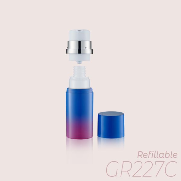 Refillable Inner Bottle Plastic Airless Pump Bottles Cosmetic 15ML/30ML/50ML  GR227A/B/C