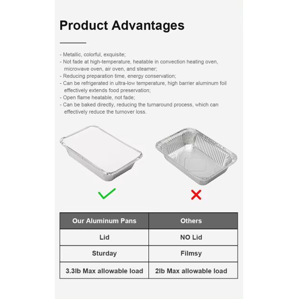 9g 850ml Обдольная алюминиевая фольга для приготовления пищи