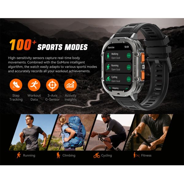 2026 New Smart Watch Men IP68 3ATM Outdoor Sports Fitness Tracker X7 Smartwatch