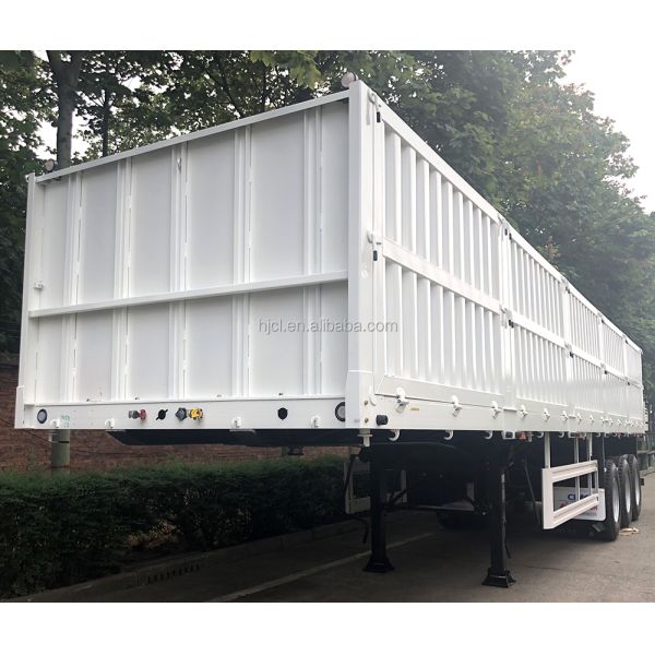 Transport coal cargo High Side Wall CIMC HUAJUN Cargo Trailer for Livestock Transport
