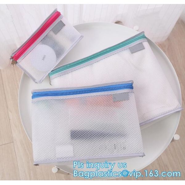 Nylon Mesh Makeup cosmetic Bag / small nylon mesh make up cosmetic bag, Travel Mesh Cosmetic Makeup Organizer Bag, mesh