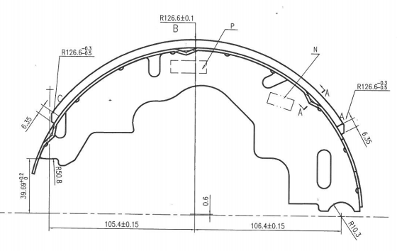 OEM ODM 10x2.25 Trailer Brake Shoes 3500lb Alko 10 Inch Brake Shoes