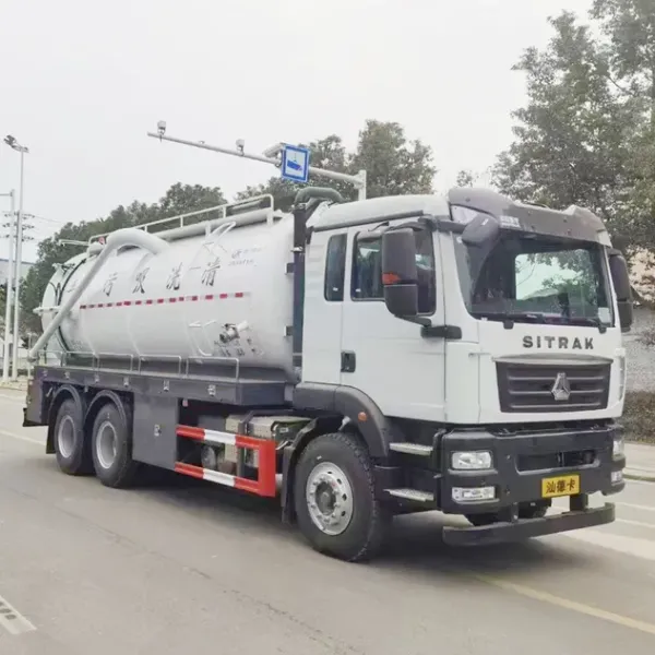 Sitrak 18 Cubic Meter Vacuum Sewage Suction Truck - CE Certified Municipal Vehicle