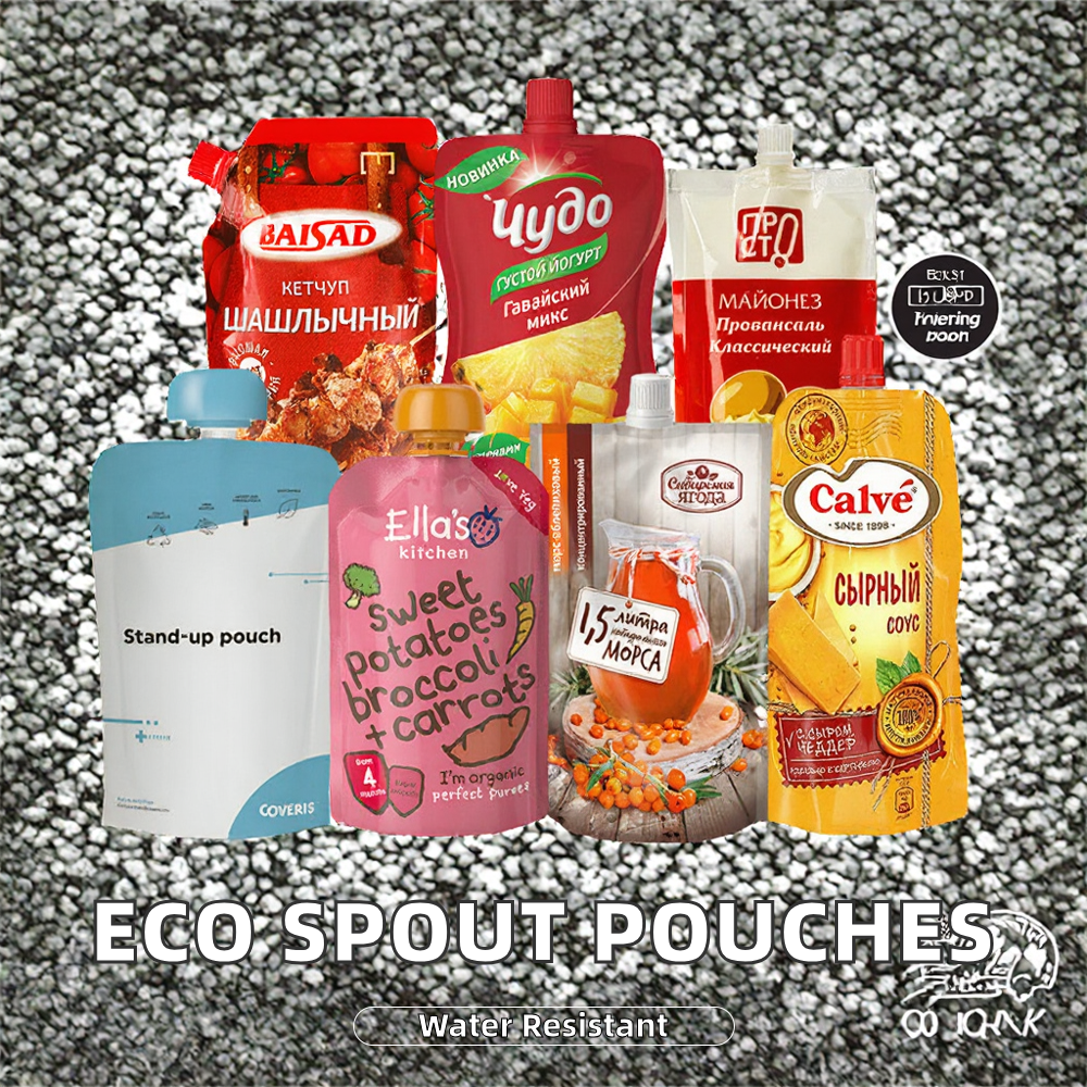 Custom Printed Mylar Squeeze Die Cut Liquid Refill Bag 100ml 250ml Beverage Juice Aluminum Foil Standing up Spout Pouches