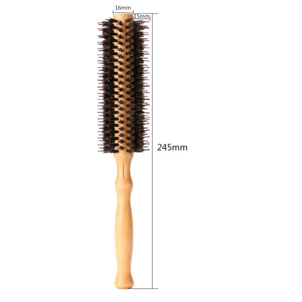 Long Handle Wooden Hair Brush For Curly Hair Ergonomic Design