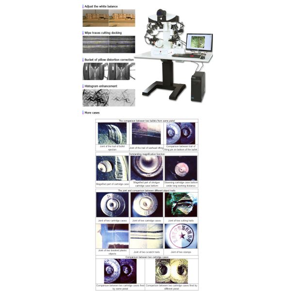 OPYO-EDU 2X/5X motorizou o microscópio de comparação judicial A18.1830 binocular de Digitas
