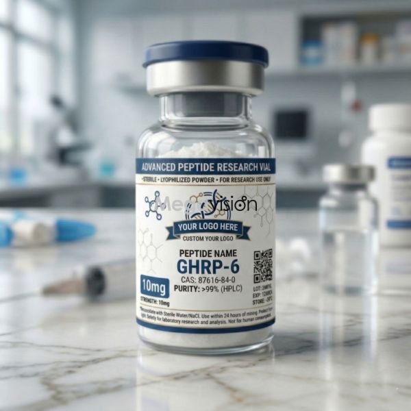 Custom OEM ODM 10ml High Adhesion Blank Peptide Vial Sticker Packaging Label Temperature Resistant for Lab Glass Vials