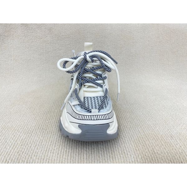 Women white fashion sneakers with mesh upper authentic leather and lacing