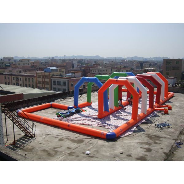 Inflatable Amusement Park With Zorb Track Games For Parks , Squares