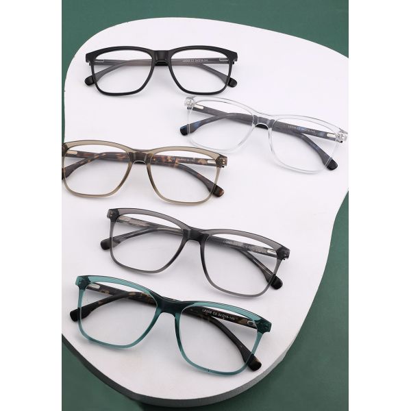 Unisex Square Acetate Eyeglasses , Clear Lens Eyewear Acrylic