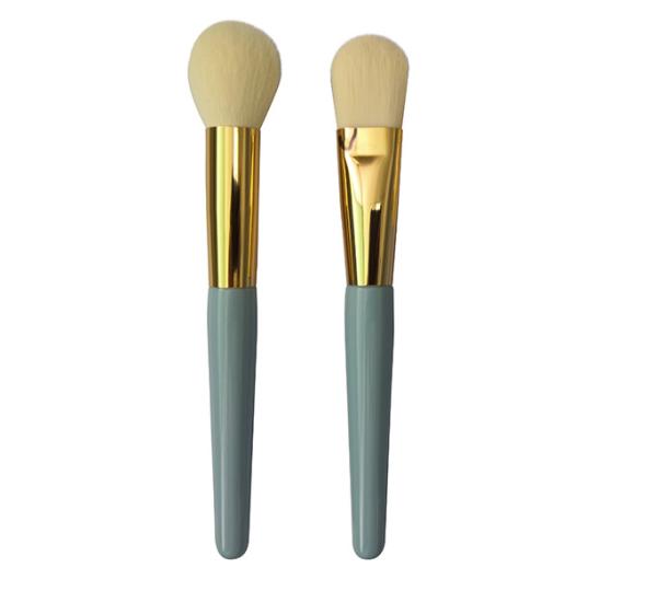 6pcs Glossy Aluminum Ferrule Essential Makeup Brush Set For A Variety Of Face Looks