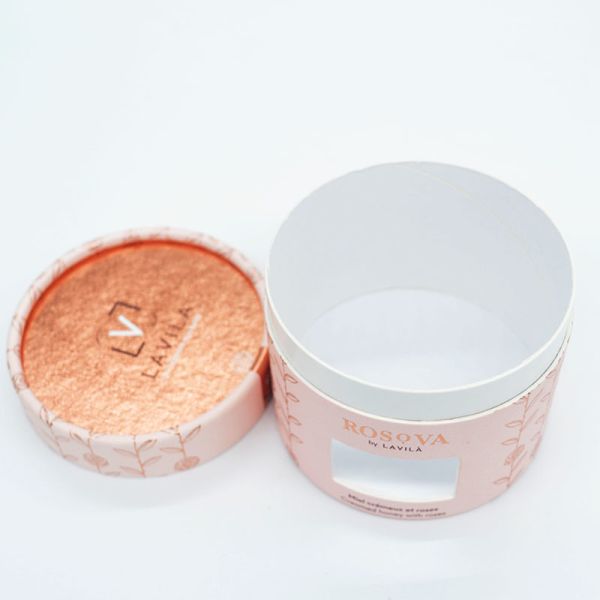 Dia 130mm H 160mm Paper Tube Food Packaging With Window